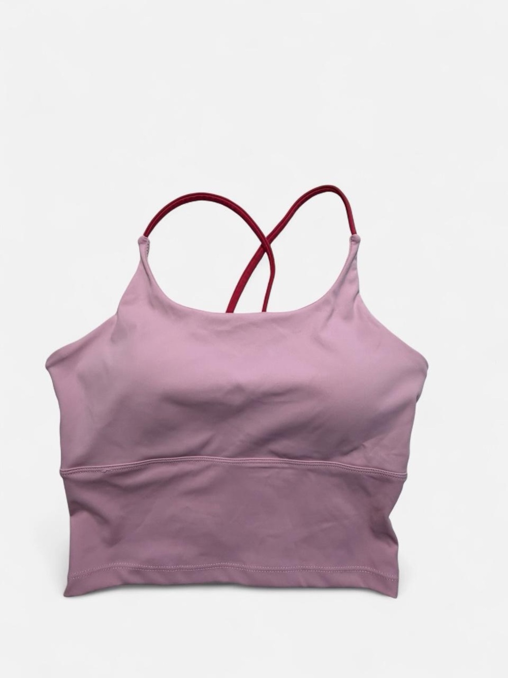 Women's pink Crop top with built in Bra